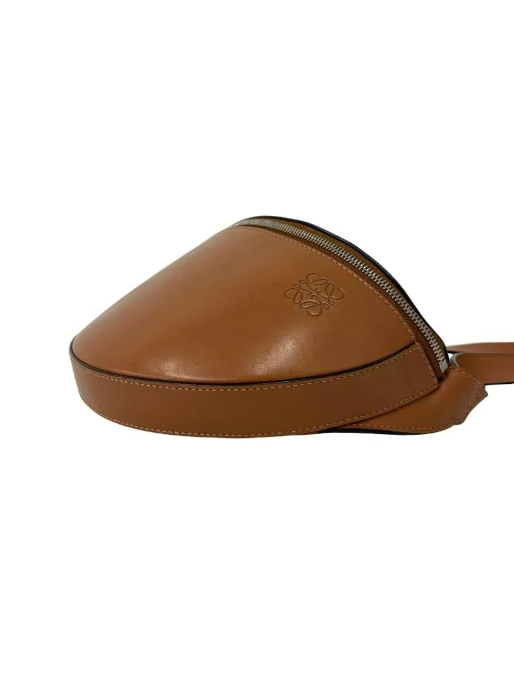 Loewe Bum Bag Anagram Logo Embossed Leather Pochette Brown